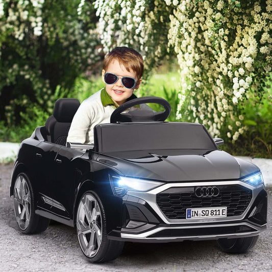 Qaba Audi Q8 Etron Sportback Voiture Electrique Pour Enfants Alimentee Par Batterie 12 V Avec Telecommande