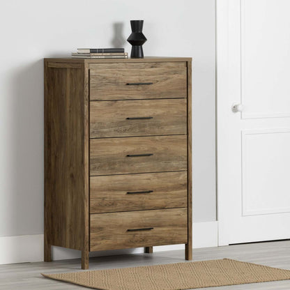 Commode 5 tiroirs Gravity - Mangue Naturel | Commode Gravity 5 Tiroirs - Manguier Naturel