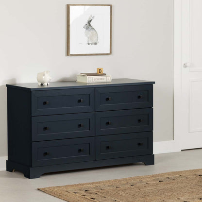 Commode Hazen 6 tiroirs - Bleu marine|Commode Hazen à 6 tiroirs - bleu marine|D83GJKKP