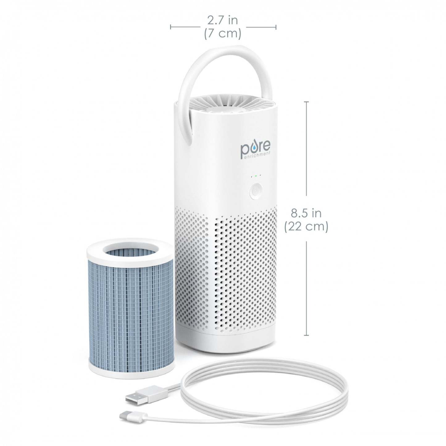 PureZone Portable HEPA Air Purifier - CA-PEPERSAP|Purificateur d’air portatif PureZone avec filtre HEPA - CA-PEPERSAP