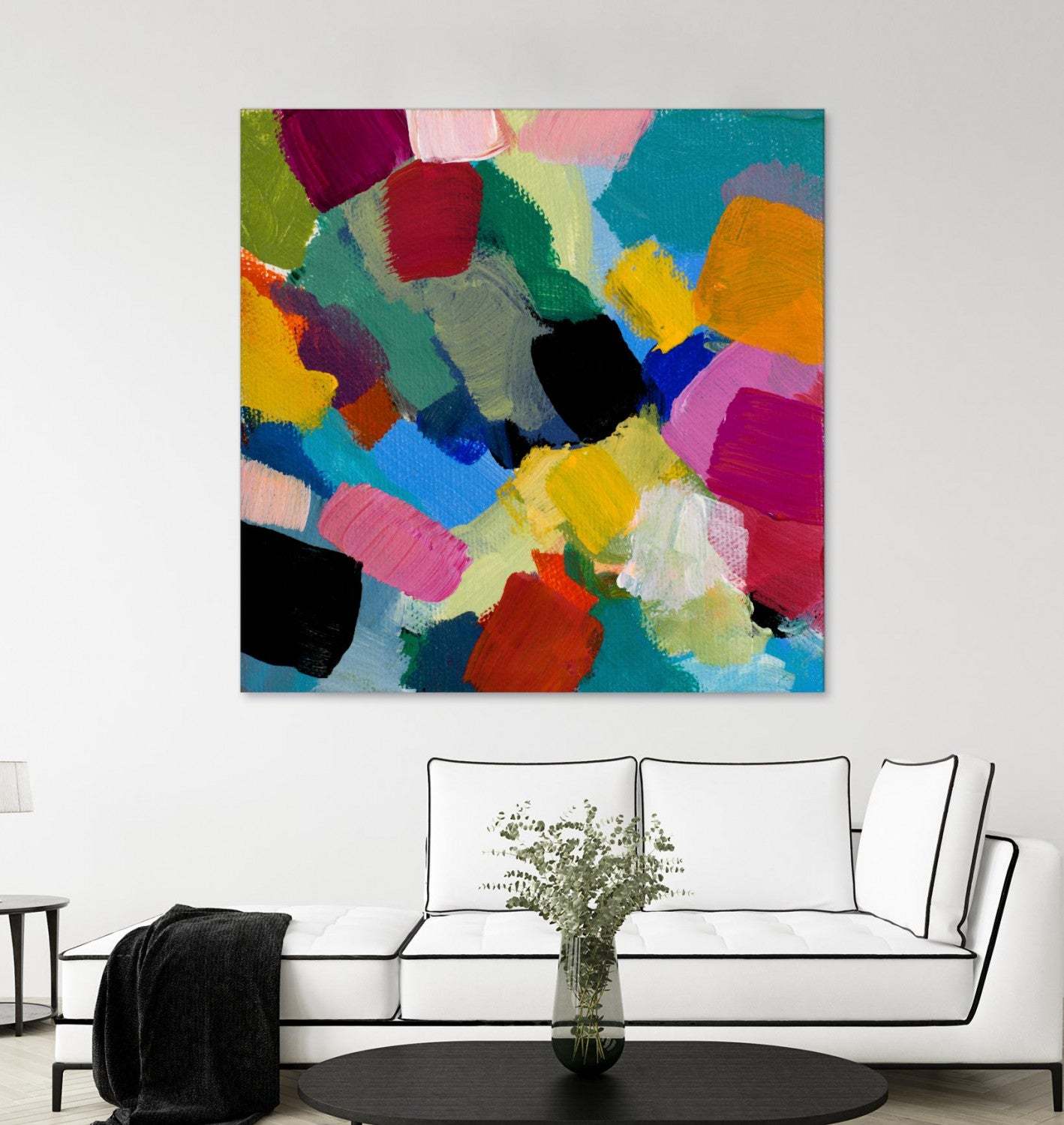 Œuvre d'art murale géante « Spring Confetti II » 54 x 54