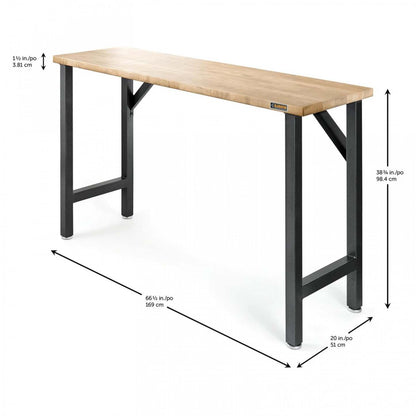 Établi modulaire Gladiator 66,5 en bois dur - Granite martelé|Établi modulaire de 66,5 po de largeur en bois franc de Gladiator - granite martelé