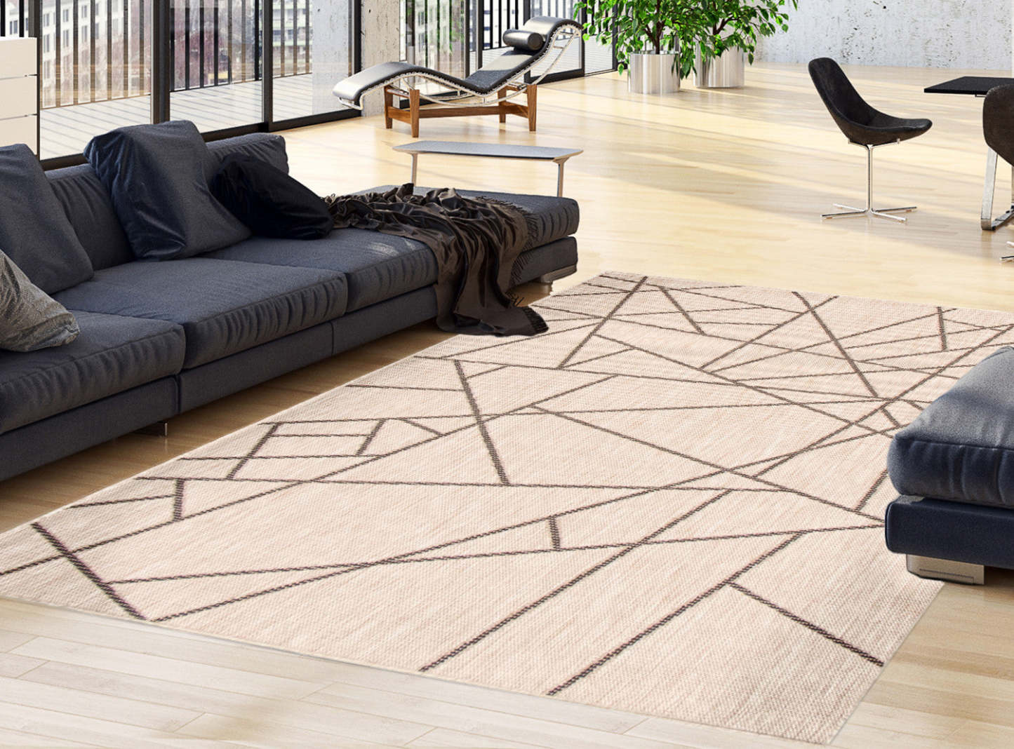 Tapis Sadie Abstract argent-noir - 7'10 x 10'2|Carpette Sadie Abstract argent-noir - 7 pi 10 pox 10 pi 2 po| D28FBYTU