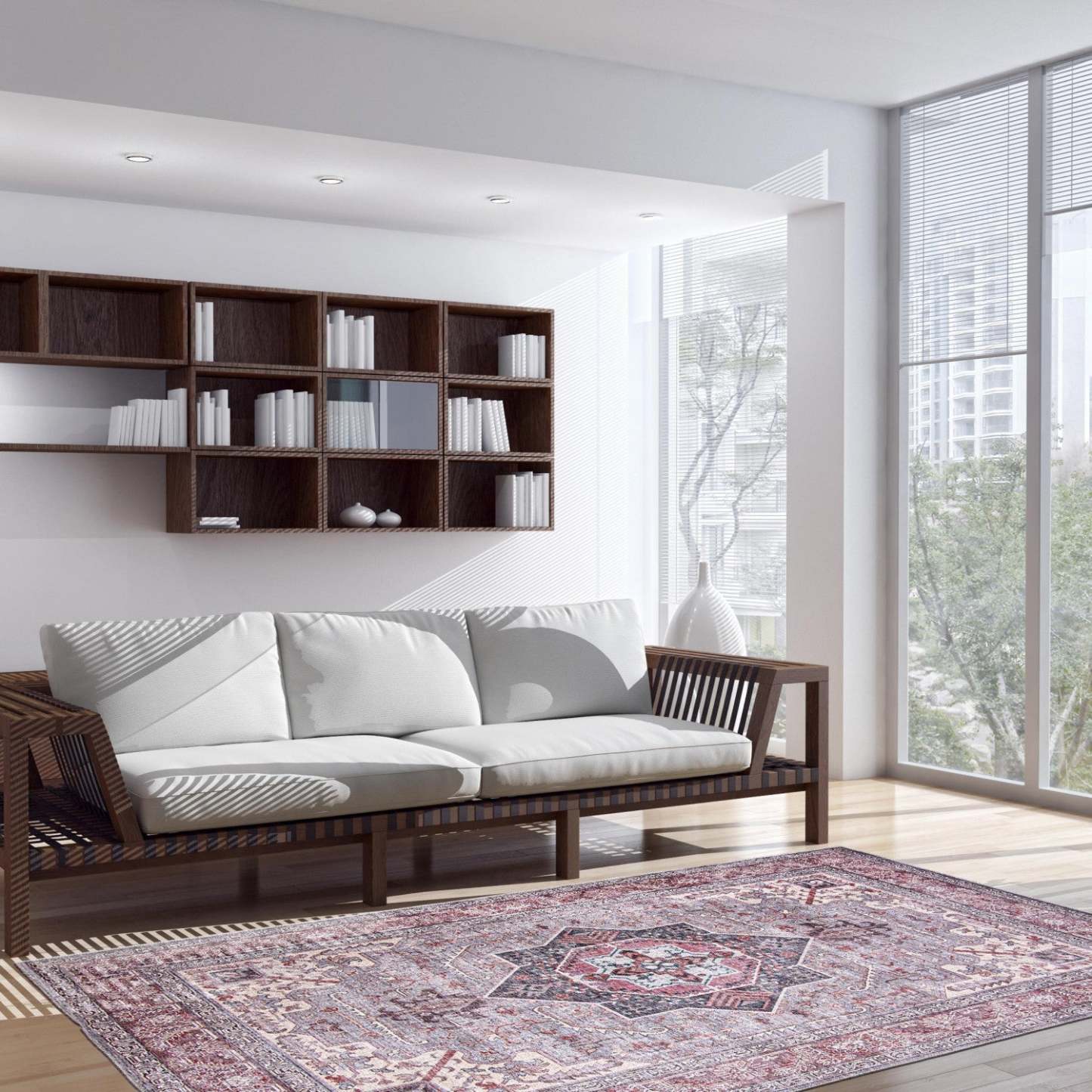 Tapis Ophelia grise 7 pi 10 po x 10 pi 0 po