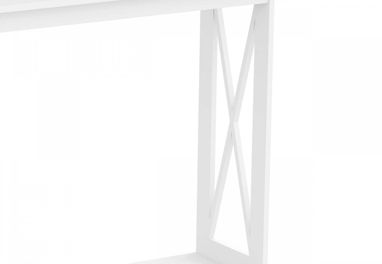 Console de 40 po avec 1 tablette - blanche