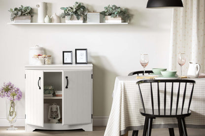 Farnel Armoire de rangement à 2 portes - Blanc pur | Farnel Armoire de rangement avec 2 portes - Blanc solide | D83GCB3T