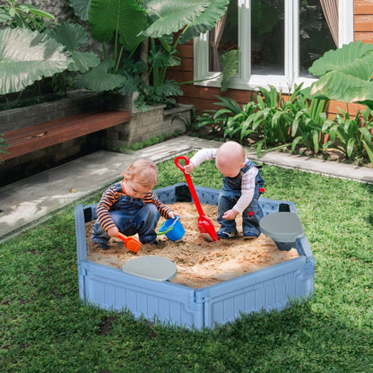 Diy Kids Sandbox Avec Couvercle Oxford Imperméable, Station De Jeu Avec Doublure En Tissu Au Fond, Pour 3-|Bac A Sable Pour Enfants Avec Couvercle Bac A Sable Pour Enfants Design Diy Station De Jeu Pour L'ex