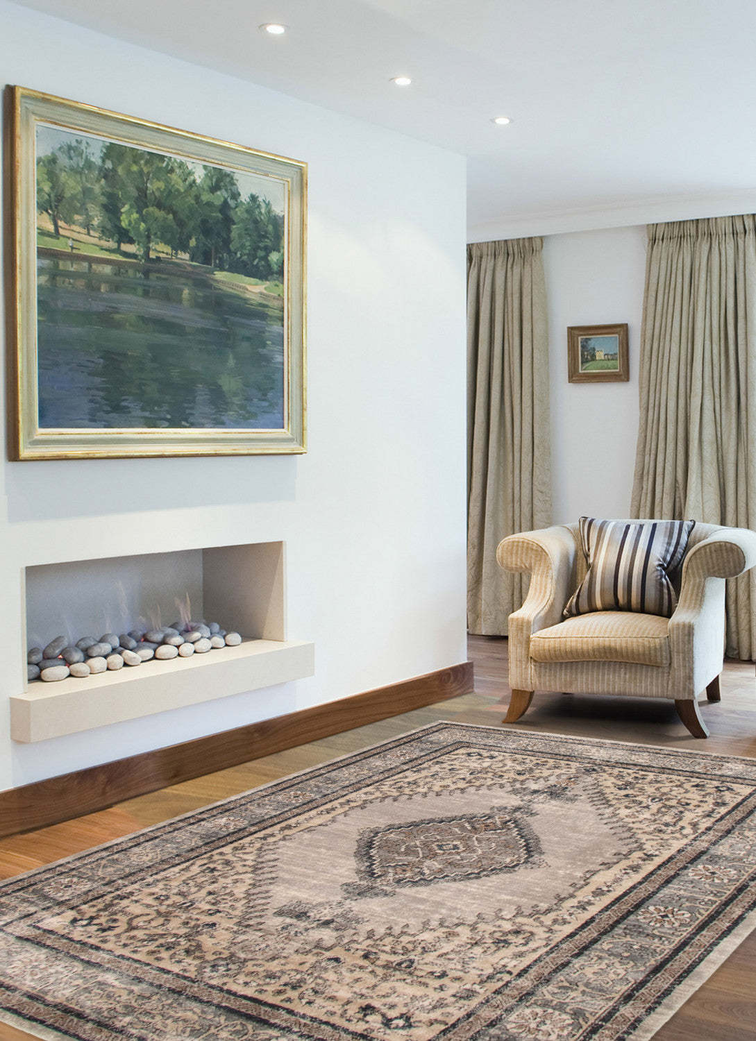 Octavian Bijar Ivory Area Rug - 5'3 x 7'3|Carpette Octavian Bijar ivoire - 5 pi 3 po x 7 pi 3 po| D2978BOO