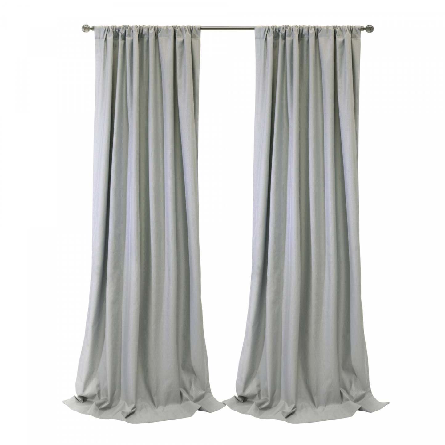 Thermaplus Brooklyn Grey Blackout Dual Header Curtain Panel - 52 x 84|Panneau de rideau occultant Brooklyn gris à double tête de Thermaplus - 52 x 84