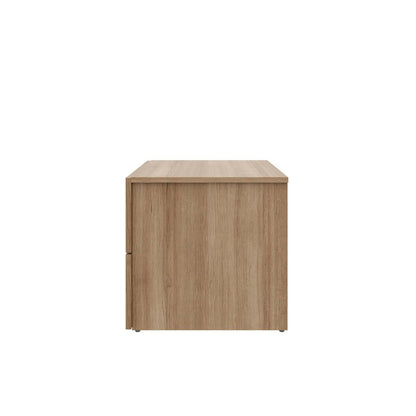 Nordika James Nightstand With 2-Drawers - Brown Oak|Table de nuit James Nordika à 2 tiroirs - chêne brun
