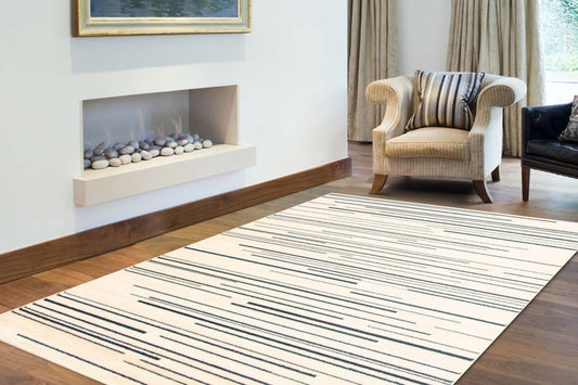 Faith Cream-Prol Area Rug - 7'10 x 10'2|Carpette Faith crème-couleur pétrole - 7 pi 10 pox 10 pi 2 po| D2A6KP8N