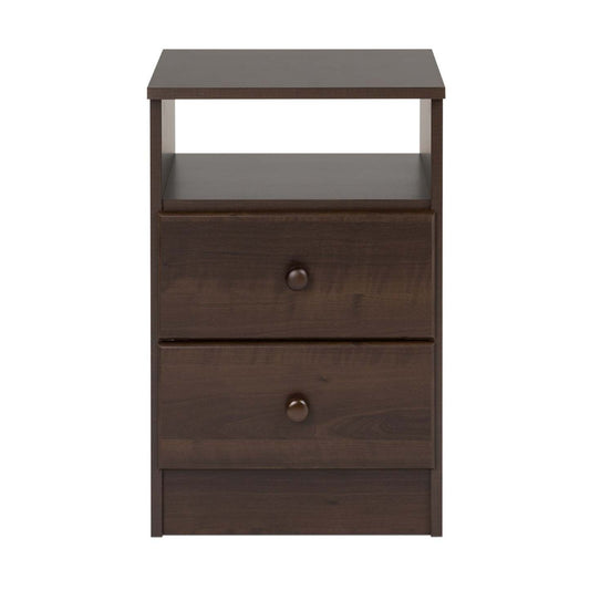 Astrid 2-Drawer Nightstand - Espresso|Table de nuit Astrid à 2 tiroirs - expresso