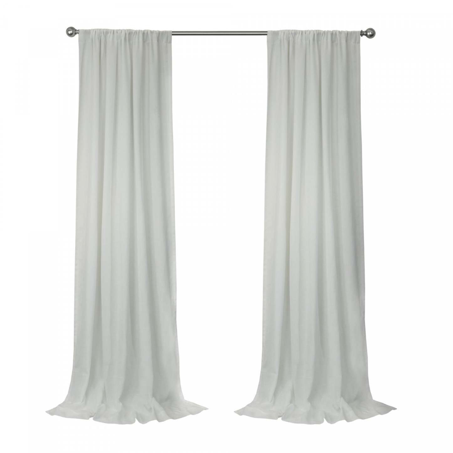 Habitat Sierra White Light Filtering Dual Header Curtain Panel - 52 x 108|Panneau de rideau filtrant la lumière Sierra blanc à double têtes d'Habitat - 52 x 108