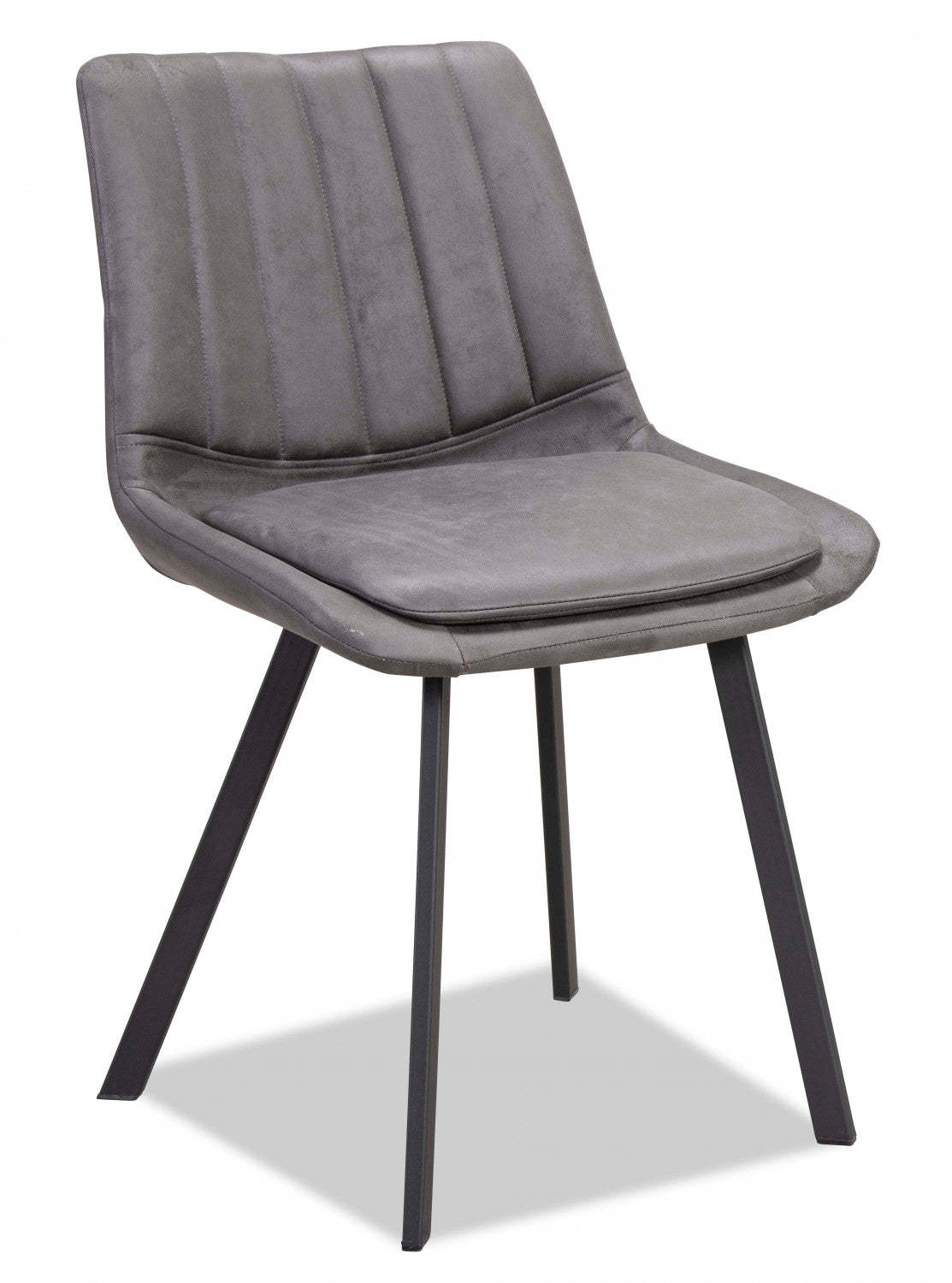 Chaise de salle à manger Kerri, simili cuir anthracite (ensemble de 2) | Chaise De Salle À Manger Kerri En Similicuir Charbon (ensemble De 2)