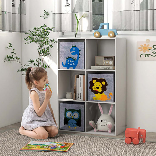 Qaba Kids Bookcase Bookshelf, Toy Storage Organizer, Kids Storage Shelf Cabinet For Children's Room,|Qaba Étagère de Rangement pour Jouets, Organisateur de Jouets pour Chambre d'Enfant, Salle de Jeux,