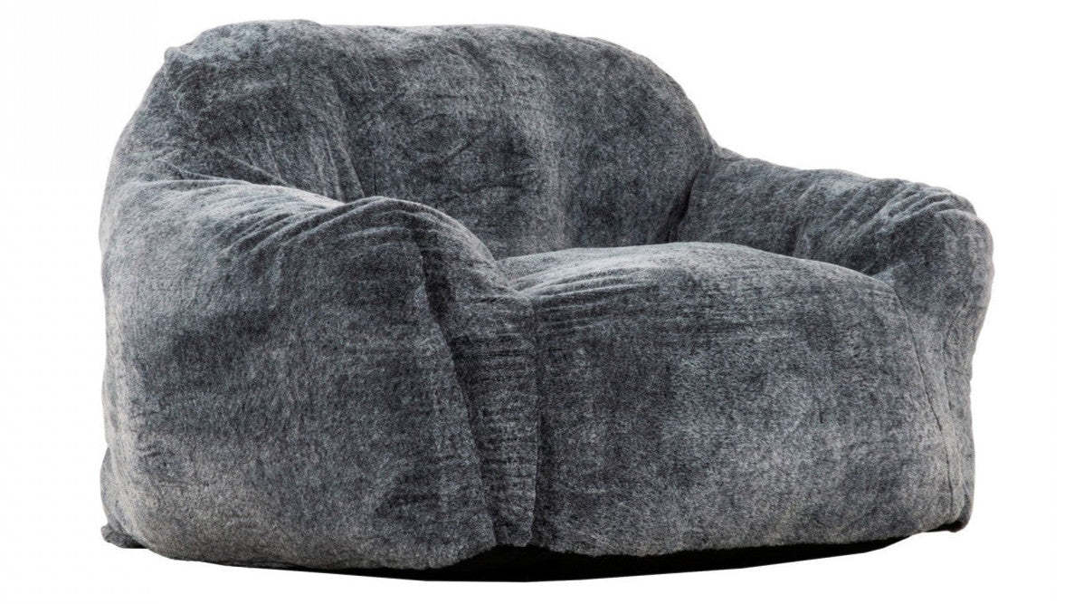 Sealy Tore Faux Fur High Density Foam Bean Bag Chair - Blue|Fauteuil poire Tore de Sealy en fausse fourrure avec mousse à mémoire de forme