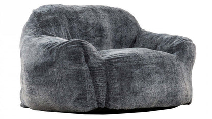 Sealy Tore Faux Fur High Density Foam Bean Bag Chair - Blue|Fauteuil poire Tore de Sealy en fausse fourrure avec mousse à mémoire de forme