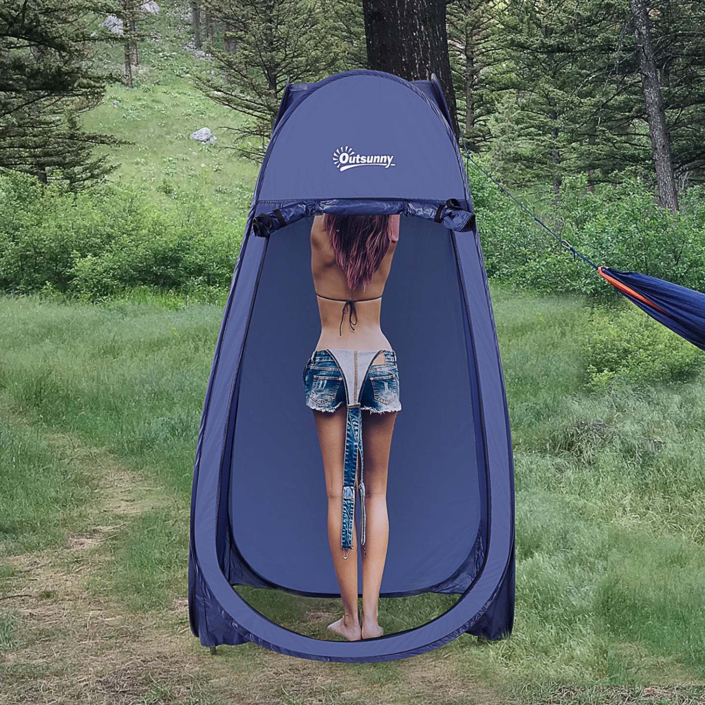 Outsunny Tente De Douche Pop Up Portable Vestiaire Tentes D'abri De confidentialité Pour Camping Extérieur