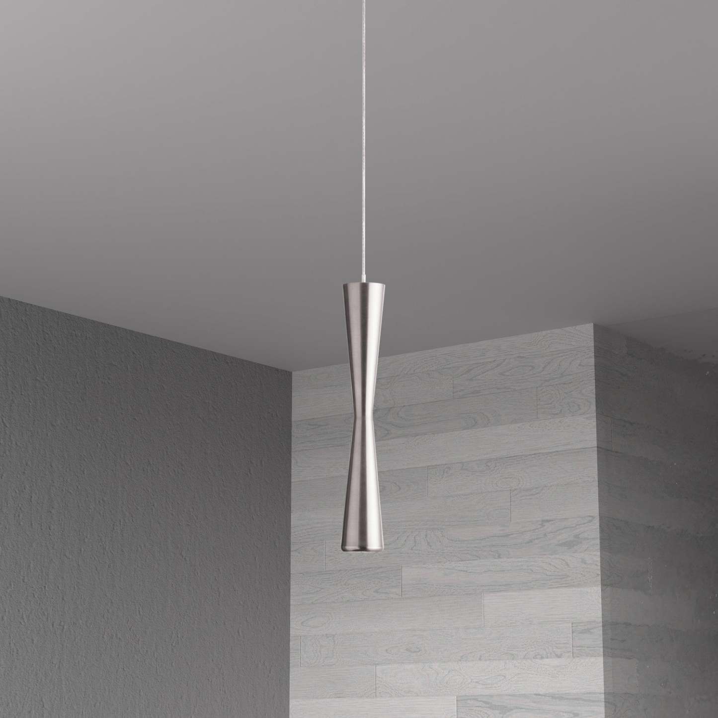Dainolite Percita LED Suspension 5w Fini en chrome satiné | Luminaire suspendu Percita de Dainolite avec ampoule à DEL de 5 W