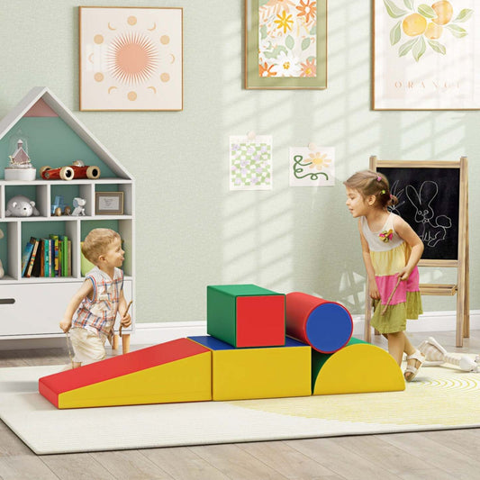 Soozier Ensemble De Jeu D'activite D'escalade Et D'exploration De 5 Pieces En Mousse Souple Pour Tout-Petits, Activité D'escalade Et De Rampement, Modules Pour Enfants