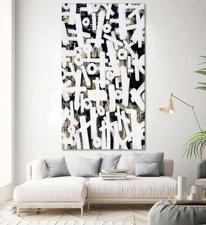 Œuvre d'art murale géante « Strapped II » 84 x 48