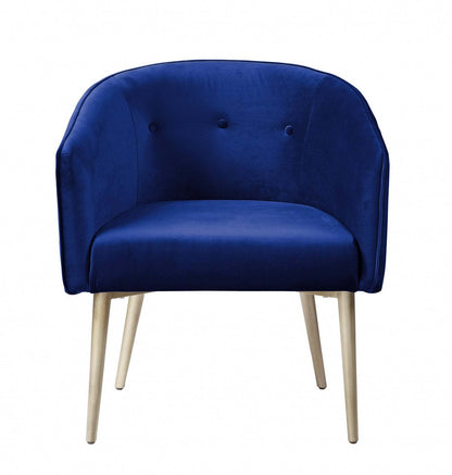 Velma Chaise d'appoint Velours Marine | Chaise D'appoint Velma En Velours Bleu