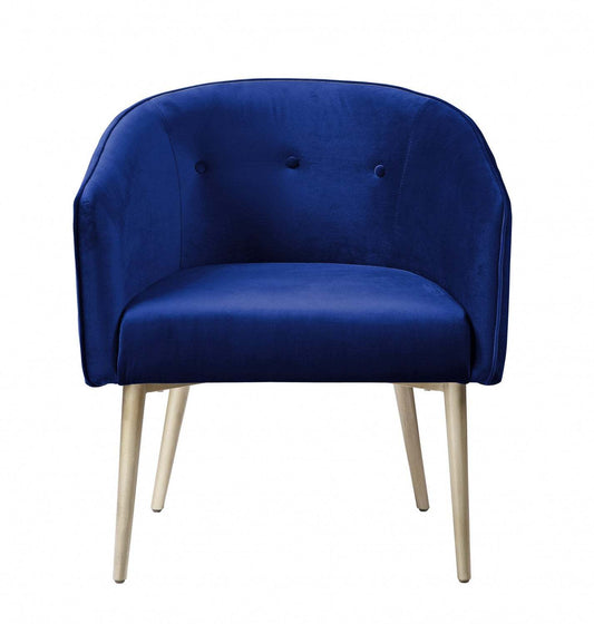 Velma Chaise d'appoint Velours Marine | Chaise D'appoint Velma En Velours Bleu