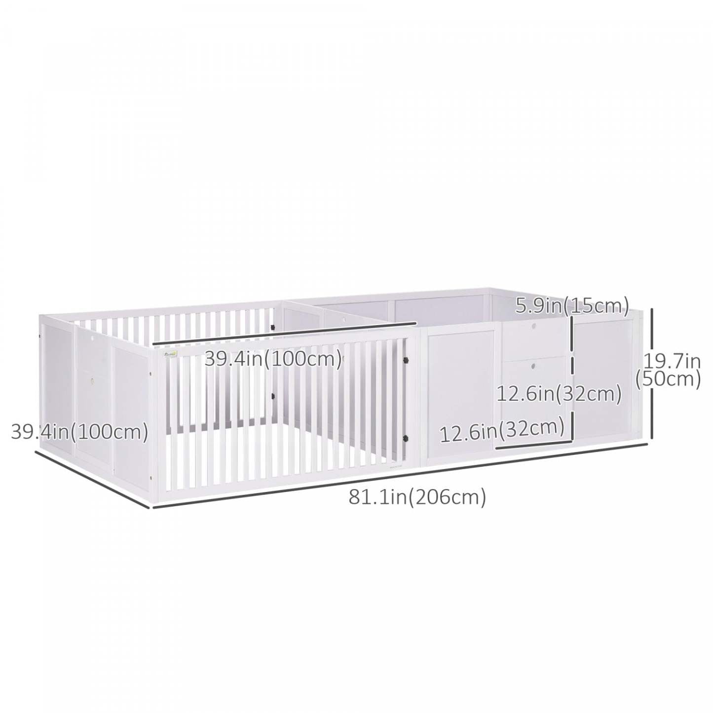 Pawhut Niche De Mise Bas Pour Chiens, 20h Niche De Mise Bas Pour Chiots Avec Portes Amovibles, Fournitures De Naissance Pour Chiens & Ess|Pawhut Niche De Mise Bas Pour Chiens Concue Pour Le Confort De La Mere, Avec Portes Amovibles, Parc