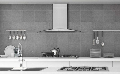 Hotte de cuisine murale Hauslane 30 avec auvent en verre - WM-600SS-30|Hotte de cuisinière murale Hauslane de 30 po de style auvent en verre - WM-600SS-30