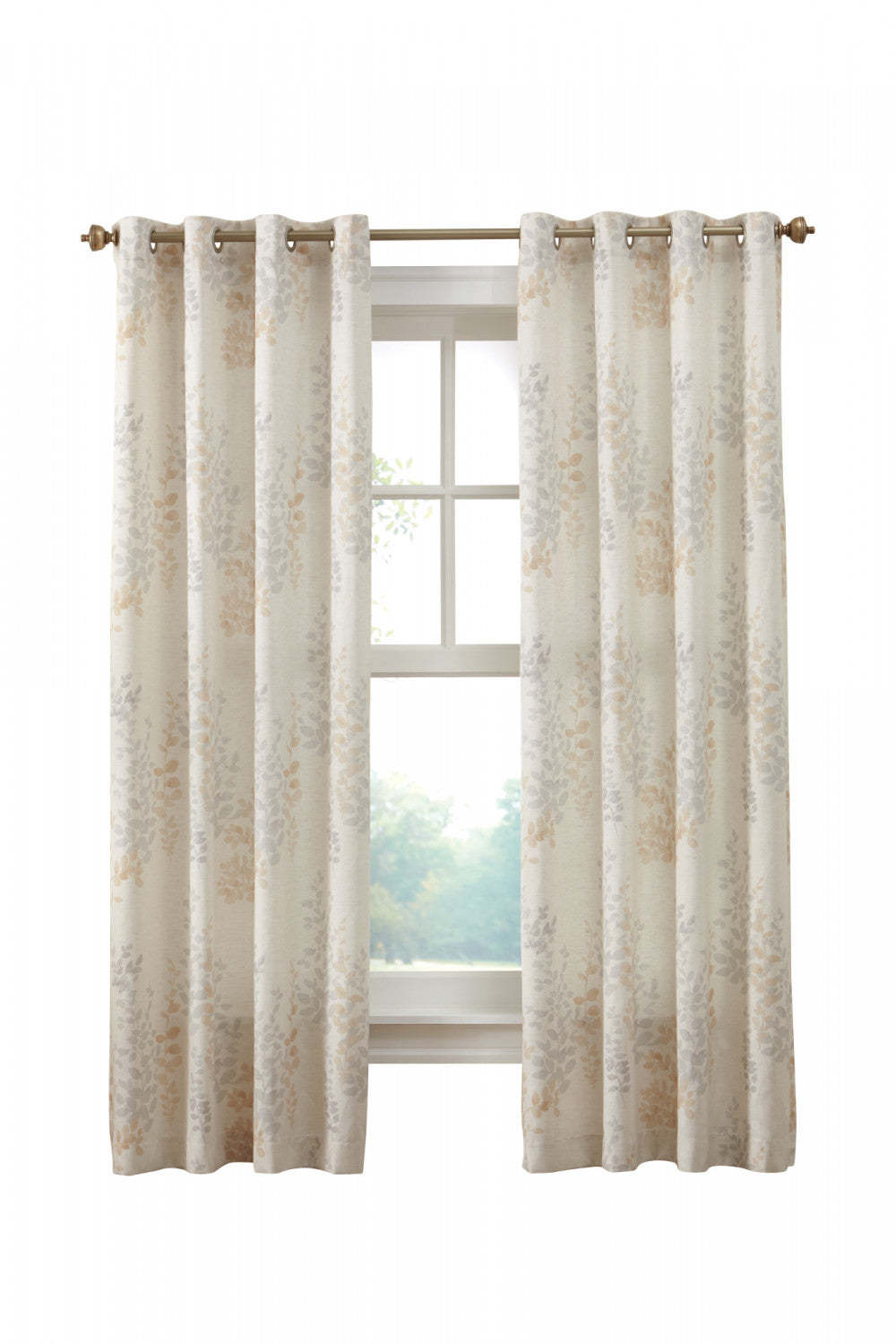 Habitat Lana Ivory Light Filtering Grommet Curtain Panel - 50 x 63|Panneau de rideau filtrant la lumière à œillets Lana ivoire d'Habitat - 50 x 63