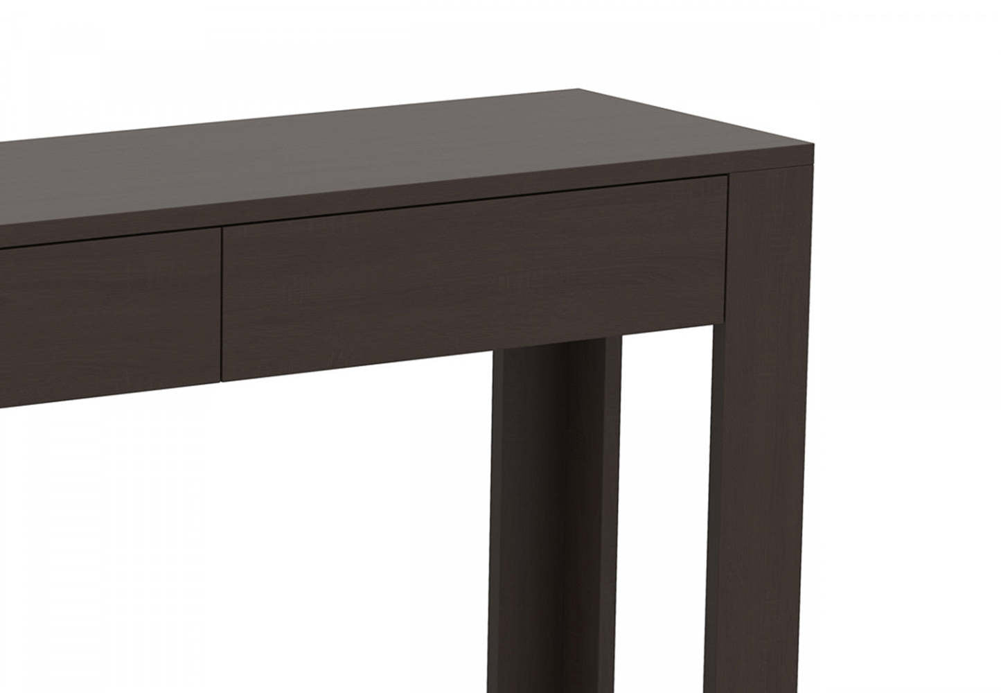 Console de 40 po avec 2 tiroirs et tablette - cappuccino