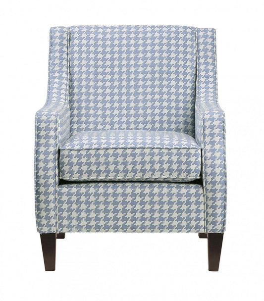 Chaise d'appoint Beagle, tissu à motif bleu | Fauteuil Beagle En Tissu A Motif Bleu