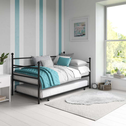 DHP Daybed and Trundle Metal Bed - Black|Lit de repos et lit gigogne DHP en métal - noirs|D18DRGJE