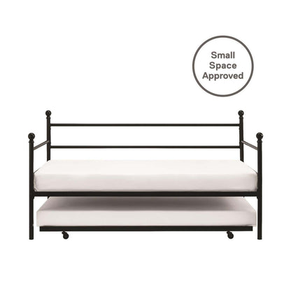 DHP Daybed and Trundle Metal Bed - Black|Lit de repos et lit gigogne DHP en métal - noirs|D18DRGJE