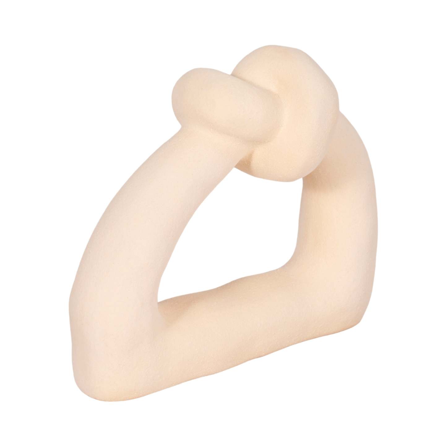 Sand Glaze Ceramic 11 Knot with Open Cut-Out - Ivory|Nœud de 11 po en céramique avec glacis de sable et découpe - ivoire