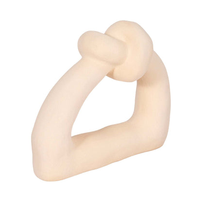 Sand Glaze Ceramic 11 Knot with Open Cut-Out - Ivory|Nœud de 11 po en céramique avec glacis de sable et découpe - ivoire