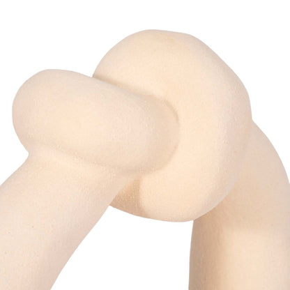 Sand Glaze Ceramic 11 Knot with Open Cut-Out - Ivory|Nœud de 11 po en céramique avec glacis de sable et découpe - ivoire