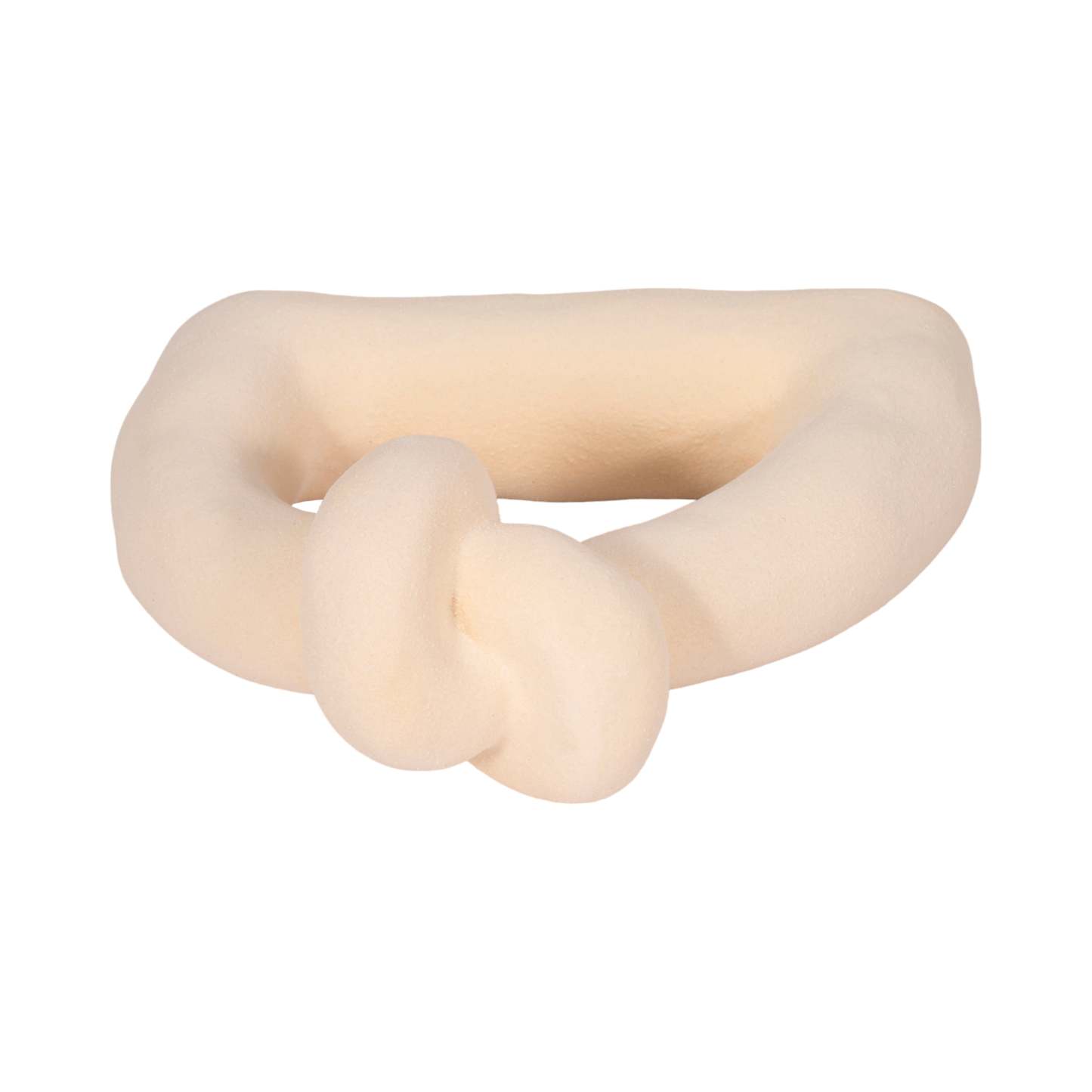 Sand Glaze Ceramic 11 Knot with Open Cut-Out - Ivory|Nœud de 11 po en céramique avec glacis de sable et découpe - ivoire