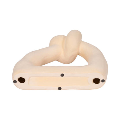 Sand Glaze Ceramic 11 Knot with Open Cut-Out - Ivory|Nœud de 11 po en céramique avec glacis de sable et découpe - ivoire