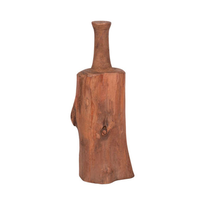 Reclaimed Wood 18 Bottle Tabletop Decor - Brown|Article décoratif de table bouteille de 18 po en bois recyclé - brun