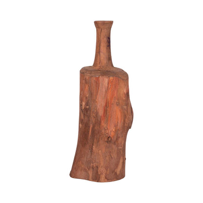 Reclaimed Wood 18 Bottle Tabletop Decor - Brown|Article décoratif de table bouteille de 18 po en bois recyclé - brun