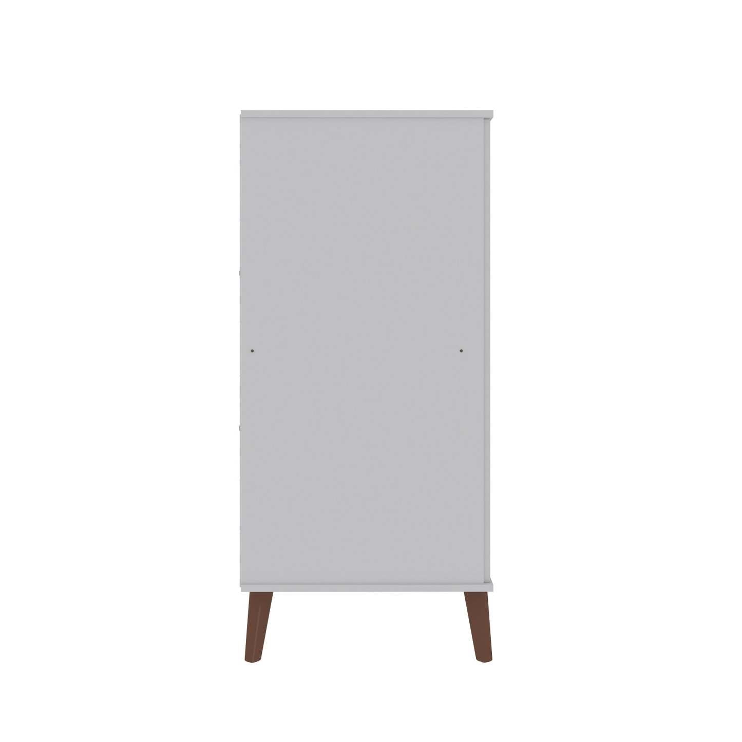 Manhattan Comfort Hampton Shoe Closet with 4 Shelves Solid Wood Legs - White|Armoire à chaussures Hampton de Manhattan Comfort avec 4 tablettes et pattes en bois massif - blanche