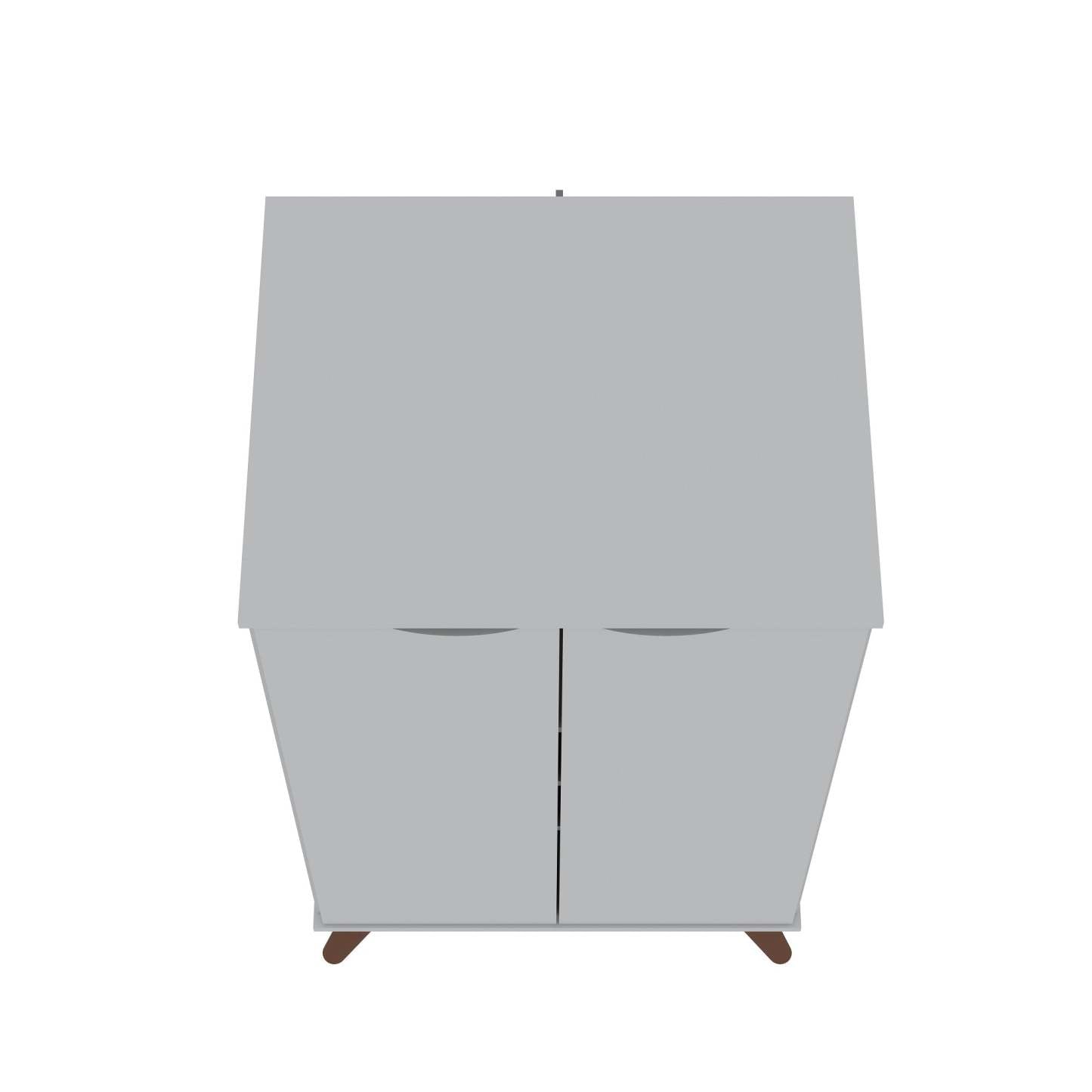 Manhattan Comfort Hampton Shoe Closet with 4 Shelves Solid Wood Legs - White|Armoire à chaussures Hampton de Manhattan Comfort avec 4 tablettes et pattes en bois massif - blanche