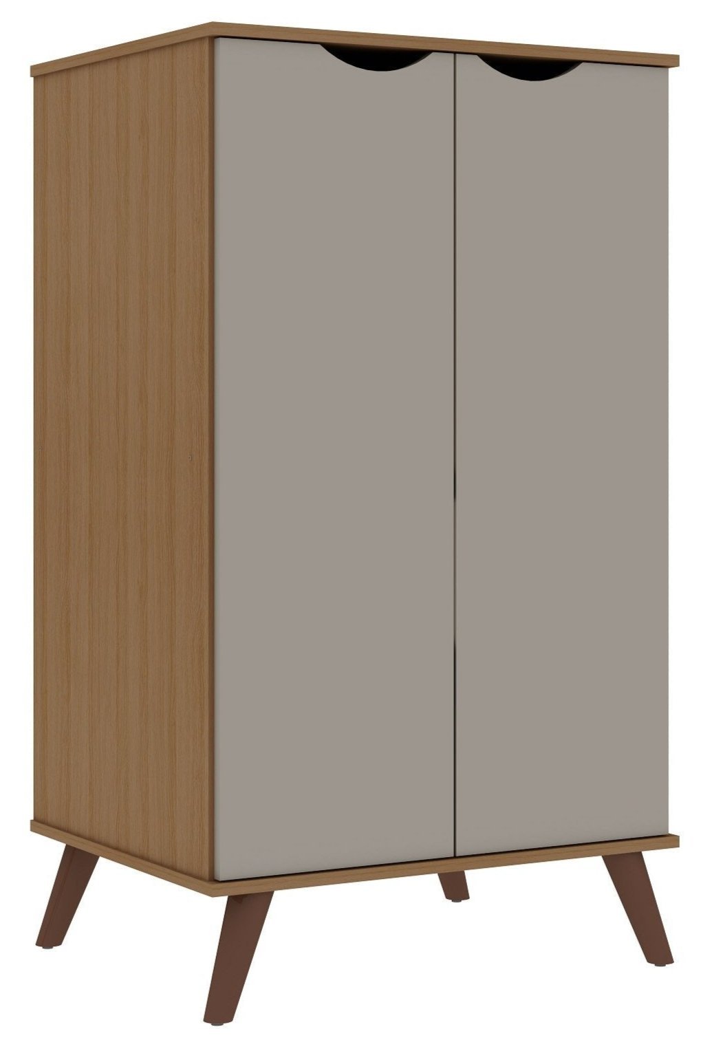 Manhattan Comfort Hampton Shoe Closet with 4 Shelves Solid Wood Legs - Off White|Armoire à chaussures Hampton de Manhattan Comfort avec 4 tablettes et pattes en bois massif - blanc cassé