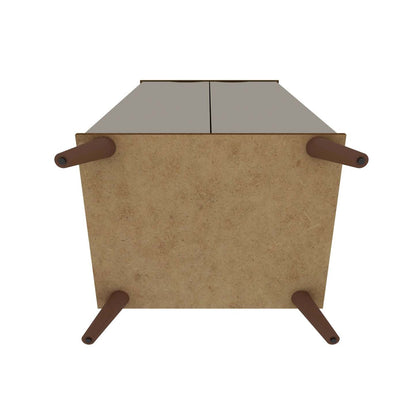 Manhattan Comfort Hampton Shoe Closet with 4 Shelves Solid Wood Legs - Off White|Armoire à chaussures Hampton de Manhattan Comfort avec 4 tablettes et pattes en bois massif - blanc cassé