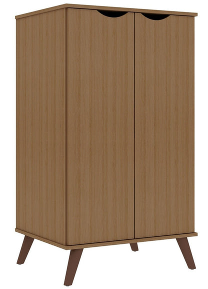 Manhattan Comfort Hampton Shoe Closet with 4 Shelves Solid Wood Legs - Maple Cream|Armoire à chaussures Hampton de Manhattan Comfort avec 4 tablettes et pattes en bois massif - crème d'érable