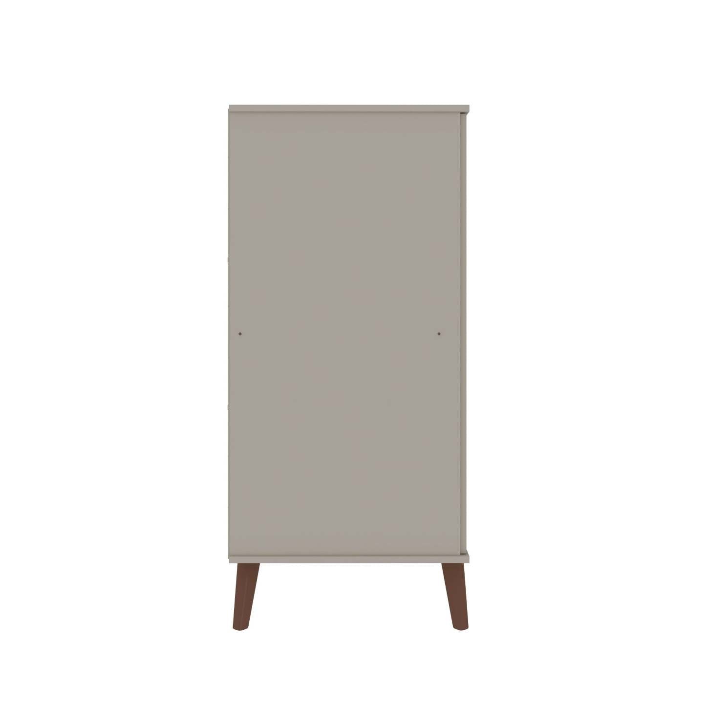 Manhattan Comfort Hampton Shoe Closet with 4 Shelves Solid Wood Legs - Off White &amp; Maple Cream|Armoire à chaussures Hampton de Manhattan Comfort avec 4 tablettes et pattes en bois massif - blanc cassé et crème d'érable