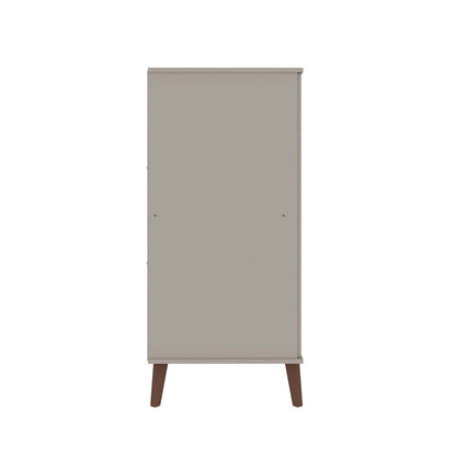 Manhattan Comfort Hampton Shoe Closet with 4 Shelves Solid Wood Legs - Off White &amp; Maple Cream|Armoire à chaussures Hampton de Manhattan Comfort avec 4 tablettes et pattes en bois massif - blanc cassé et crème d'érable