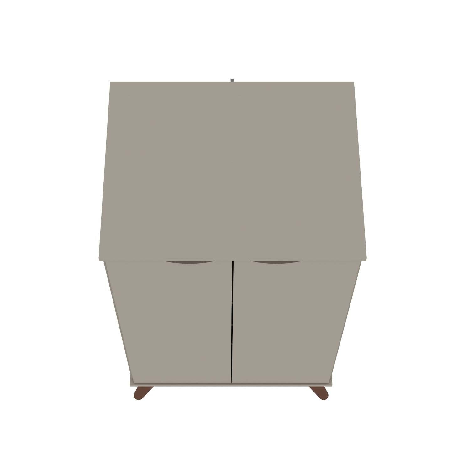 Manhattan Comfort Hampton Shoe Closet with 4 Shelves Solid Wood Legs - Off White &amp; Maple Cream|Armoire à chaussures Hampton de Manhattan Comfort avec 4 tablettes et pattes en bois massif - blanc cassé et crème d'érable