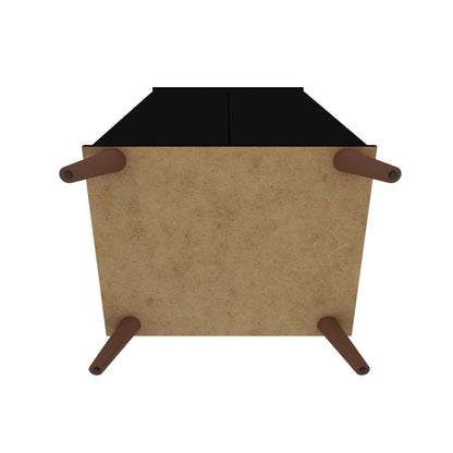 Manhattan Comfort Hampton Shoe Closet with 4 Shelves Solid Wood Legs - Black|Armoire à chaussures Hampton de Manhattan Comfort avec 4 tablettes et pattes en bois massif - noire